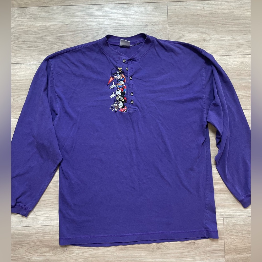 Purple Men's Shirt with Embroidered Design